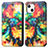 Coque Portefeuille Motif Fantaisie Livre Cuir Etui Clapet H09 pour Apple iPhone 13 Mini Colorful