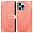 Coque Portefeuille Motif Fantaisie Livre Cuir Etui Clapet H13 pour Apple iPhone 13 Pro Max Orange