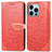 Coque Portefeuille Motif Fantaisie Livre Cuir Etui Clapet H13 pour Apple iPhone 13 Pro Max Rouge