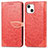 Coque Portefeuille Motif Fantaisie Livre Cuir Etui Clapet H13 pour Apple iPhone 14 Rouge