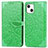 Coque Portefeuille Motif Fantaisie Livre Cuir Etui Clapet H13 pour Apple iPhone 14 Vert