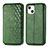 Coque Portefeuille Motif Fantaisie Livre Cuir Etui Clapet H15 pour Apple iPhone 13 Vert