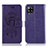 Coque Portefeuille Motif Fantaisie Livre Cuir Etui Clapet JX1 pour Samsung Galaxy A22 4G Violet