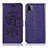 Coque Portefeuille Motif Fantaisie Livre Cuir Etui Clapet JX1 pour Samsung Galaxy A22 5G Violet