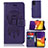 Coque Portefeuille Motif Fantaisie Livre Cuir Etui Clapet JX1 pour Samsung Galaxy A34 5G Violet