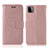 Coque Portefeuille Motif Fantaisie Livre Cuir Etui Clapet JX1 pour Samsung Galaxy F42 5G Or Rose