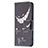 Coque Portefeuille Motif Fantaisie Livre Cuir Etui Clapet L01 pour Apple iPhone 13 Noir Petit