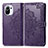 Coque Portefeuille Motif Fantaisie Livre Cuir Etui Clapet L01 pour Xiaomi Mi 11 5G Violet