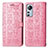 Coque Portefeuille Motif Fantaisie Livre Cuir Etui Clapet L01 pour Xiaomi Mi 12 Lite 5G Rose Rouge