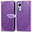 Coque Portefeuille Motif Fantaisie Livre Cuir Etui Clapet L02 pour Xiaomi Mi 12 Pro 5G Violet