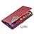 Coque Portefeuille Motif Fantaisie Livre Cuir Etui Clapet L04 pour Apple iPhone 13 Rouge Petit