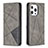 Coque Portefeuille Motif Fantaisie Livre Cuir Etui Clapet L04 pour Apple iPhone 14 Pro Max Gris