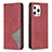 Coque Portefeuille Motif Fantaisie Livre Cuir Etui Clapet L04 pour Apple iPhone 14 Pro Max Rouge