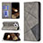 Coque Portefeuille Motif Fantaisie Livre Cuir Etui Clapet L04 pour Apple iPhone 16 Pro Max Gris Petit