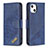 Coque Portefeuille Motif Fantaisie Livre Cuir Etui Clapet L05 pour Apple iPhone 13 Bleu