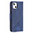 Coque Portefeuille Motif Fantaisie Livre Cuir Etui Clapet L05 pour Apple iPhone 13 Mini Bleu Petit