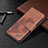 Coque Portefeuille Motif Fantaisie Livre Cuir Etui Clapet L05 pour Apple iPhone 13 Mini Marron Petit