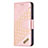 Coque Portefeuille Motif Fantaisie Livre Cuir Etui Clapet L05 pour Apple iPhone 13 Mini Or Rose Petit