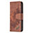 Coque Portefeuille Motif Fantaisie Livre Cuir Etui Clapet L05 pour Apple iPhone 13 Pro Max Marron Petit