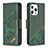 Coque Portefeuille Motif Fantaisie Livre Cuir Etui Clapet L05 pour Apple iPhone 14 Pro Max Vert