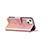 Coque Portefeuille Motif Fantaisie Livre Cuir Etui Clapet L05 pour Apple iPhone 15 Or Rose Petit