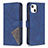 Coque Portefeuille Motif Fantaisie Livre Cuir Etui Clapet L06 pour Apple iPhone 13 Bleu