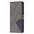 Coque Portefeuille Motif Fantaisie Livre Cuir Etui Clapet L06 pour Apple iPhone 13 Gris Petit