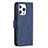 Coque Portefeuille Motif Fantaisie Livre Cuir Etui Clapet L06 pour Apple iPhone 14 Pro Bleu Petit