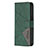 Coque Portefeuille Motif Fantaisie Livre Cuir Etui Clapet L06 pour Apple iPhone 14 Pro Max Vert Petit