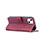 Coque Portefeuille Motif Fantaisie Livre Cuir Etui Clapet L06 pour Apple iPhone 15 Rouge Petit