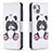 Coque Portefeuille Motif Fantaisie Livre Cuir Etui Clapet L07 pour Apple iPhone 13 Blanc