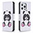 Coque Portefeuille Motif Fantaisie Livre Cuir Etui Clapet L07 pour Apple iPhone 13 Pro Max Blanc