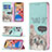 Coque Portefeuille Motif Fantaisie Livre Cuir Etui Clapet pour Apple iPhone 13 Pro Max Rose Petit