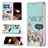 Coque Portefeuille Motif Fantaisie Livre Cuir Etui Clapet pour Apple iPhone 14 Pro Rose Petit