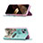 Coque Portefeuille Motif Fantaisie Livre Cuir Etui Clapet pour Apple iPhone 15 Cyan Petit