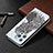 Coque Portefeuille Motif Fantaisie Livre Cuir Etui Clapet pour Apple iPhone 15 Pro Gris Petit