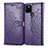 Coque Portefeuille Motif Fantaisie Livre Cuir Etui Clapet pour Google Pixel 4a 5G Violet