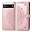 Coque Portefeuille Motif Fantaisie Livre Cuir Etui Clapet pour Google Pixel 6a 5G Or Rose