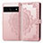 Coque Portefeuille Motif Fantaisie Livre Cuir Etui Clapet pour Google Pixel 7 Pro 5G Or Rose