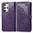 Coque Portefeuille Motif Fantaisie Livre Cuir Etui Clapet pour HTC U23 5G Violet