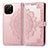 Coque Portefeuille Motif Fantaisie Livre Cuir Etui Clapet pour Huawei Enjoy 50z Or Rose