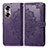 Coque Portefeuille Motif Fantaisie Livre Cuir Etui Clapet pour Huawei Honor 60 5G Violet