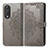 Coque Portefeuille Motif Fantaisie Livre Cuir Etui Clapet pour Huawei Honor 90 5G Gris