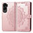 Coque Portefeuille Motif Fantaisie Livre Cuir Etui Clapet pour Huawei Honor 90 Lite 5G Or Rose