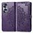 Coque Portefeuille Motif Fantaisie Livre Cuir Etui Clapet pour Huawei Honor X7b Violet