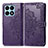 Coque Portefeuille Motif Fantaisie Livre Cuir Etui Clapet pour Huawei Honor X8a 4G Violet