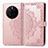 Coque Portefeuille Motif Fantaisie Livre Cuir Etui Clapet pour Huawei Mate 50 Or Rose