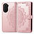 Coque Portefeuille Motif Fantaisie Livre Cuir Etui Clapet pour Huawei Nova 10 Pro Or Rose