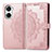 Coque Portefeuille Motif Fantaisie Livre Cuir Etui Clapet pour Huawei Nova 10 SE Or Rose