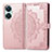 Coque Portefeuille Motif Fantaisie Livre Cuir Etui Clapet pour Huawei Nova 11i Or Rose